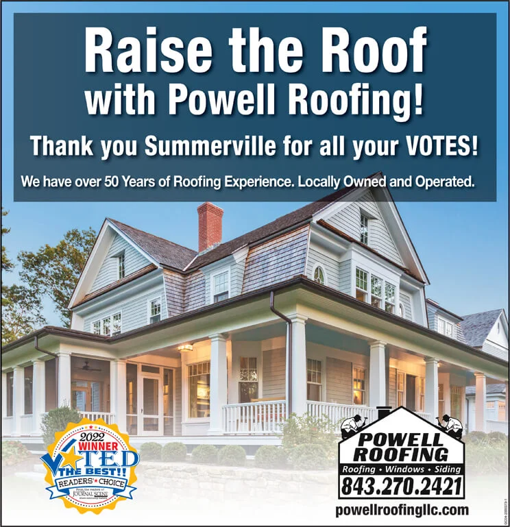 Powell Roofing: Voted Best Roofing Company in Summerville by Summerville Journal Scene